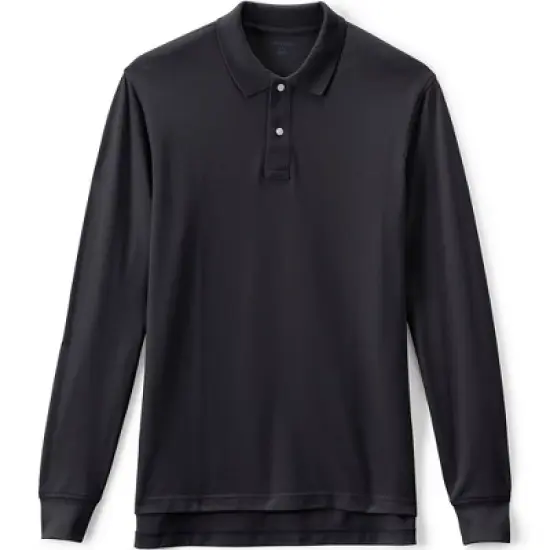 School Uniform Young Men's Long Sleeve Mesh Polo Shirt image {8}