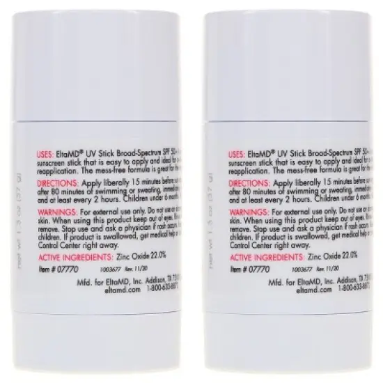 Elta MD UV Stick Broad Spectrum SPF 50+ 1.3 oz 2 Pack image {2}