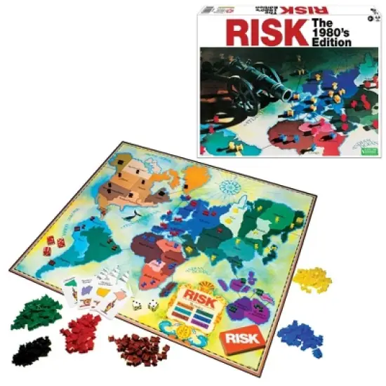 Winning Moves Games USA Risk 1980s Edition &ndash; Classic Strategy Board Game for 2&ndash;6 Players, Ages 8+ image {1}