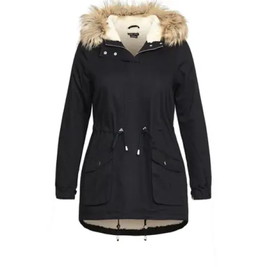 Women's Plus Size Explorer Parka - black | CITY CHIC image {2}