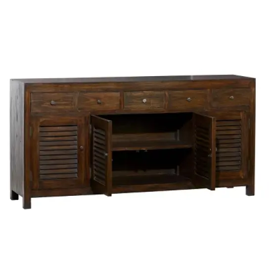 Rustic Wood Buffet Dark Brown - Olivia & May image {2}