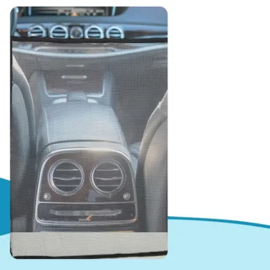 Unique Bargains Dog Car Net Barrier with Adjustable Rope Black 1 Pc image {4}