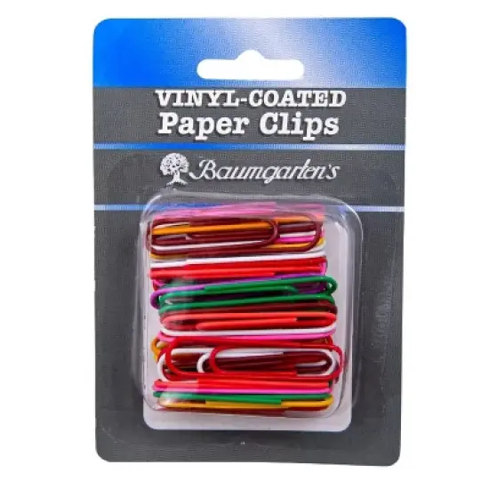 Baumgartens Vinyl-Coated Paper Clips, Jumbo Size, 40 Per Pack, 10 Packs image {2}