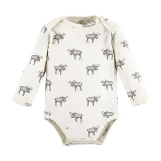Touched by Nature Infant Boy Organic Cotton Long-Sleeve Bodysuits, Boy Woodland image {6}