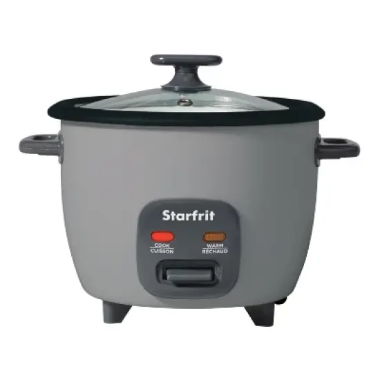 Starfrit 10-Cup 400-Watt Electric Rice Cooker with Non-Stick, PFAS-Free Ceramic Pot, Gray image {1}