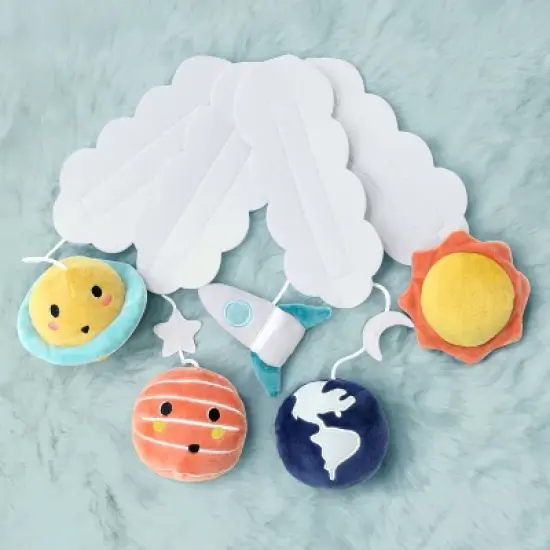 The Peanutshell Spectacular Space Baby Musical Crib Mobile - Planets/Rockets image {1}
