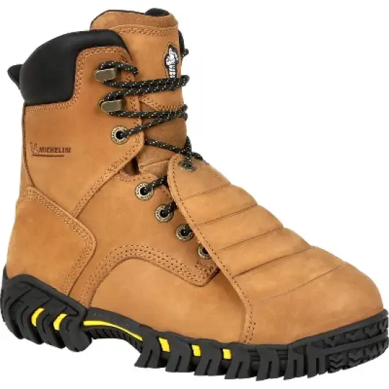 Men's Michelin Pilot Sledge Toe Metatarsal Work Boots, XPX781, Brown image {7}
