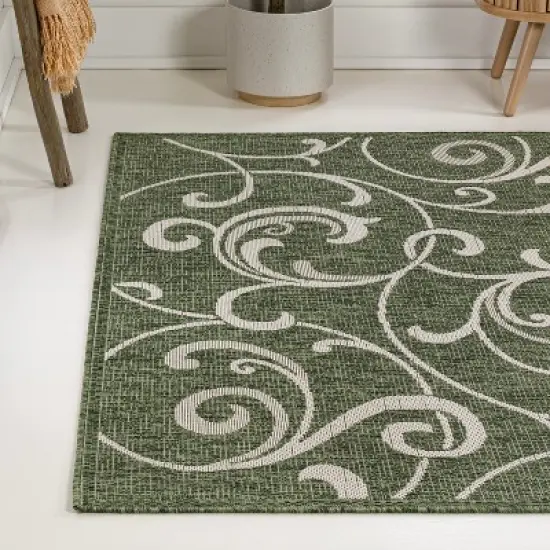 Maribel Traditional Classic All-Over Scroll Indoor/Outdoor Area Rug - JONATHAN Y image {8}