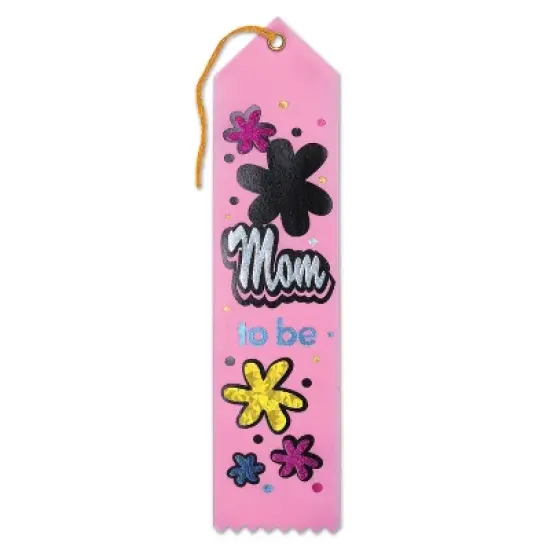 Beistle Mom To Be Award Ribbon, 2" x 8", (6/Pkg) Multicolored image {1}