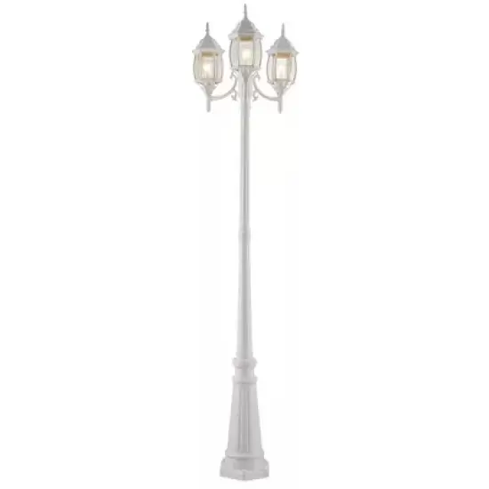 Noma Triple-Head Outdoor Weather Resistant Lamp Post Lantern w/ Real Glass image {1}