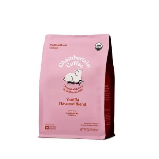 Chamberlain Coffee Organic Fluffy Lamb Vanilla Blend Medium Roast Ground Coffee - 10oz image {2}