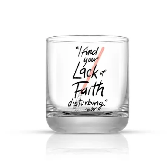 Star Wars New Hope Darth Vader Red Lightsaber Short Drinking Glass - 10 oz - Set of 2 image {2}