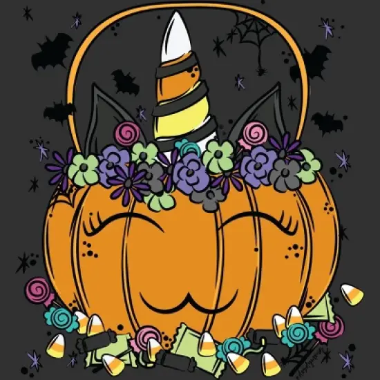 Men's Design By Humans Halloween Unicorn By Desdymona Tank Top image {1}