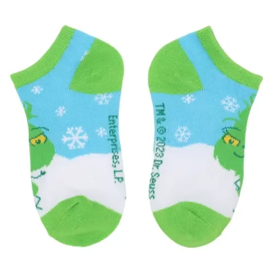 Youth Grinch Ankle Socks 6-Pack image {1}