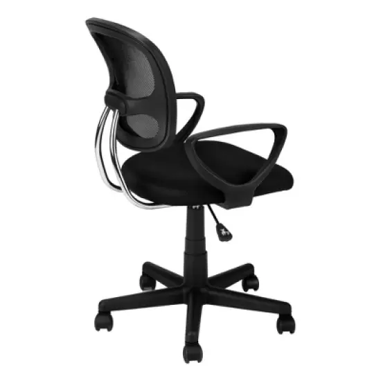 Sapphtopaz Adjustable Office Chair with Wheels, Ergonomic Mesh Swivel Chair with Metal Base and Armrest, Computer Gaming Chair for Office image {1}