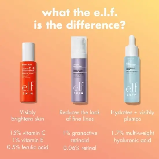 e.l.f. SKIN Bright Icon Vitamin C + E + Ferulic Face Serum - 1 fl oz image {6}