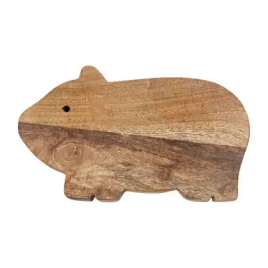SEVOBAL Serving Platters Cute Rabbit Shape Wood Cheese and Bread Board with Asymmetrical Modern Design for Cakes, Appetizers, Brown, 6.75"*11.25"*1" image {5}