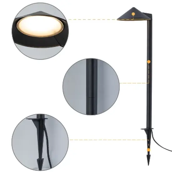 C Cattleya 5W Low Voltage Matte Black Aluminum LED Outdoor Landscape Path Lights image {2}