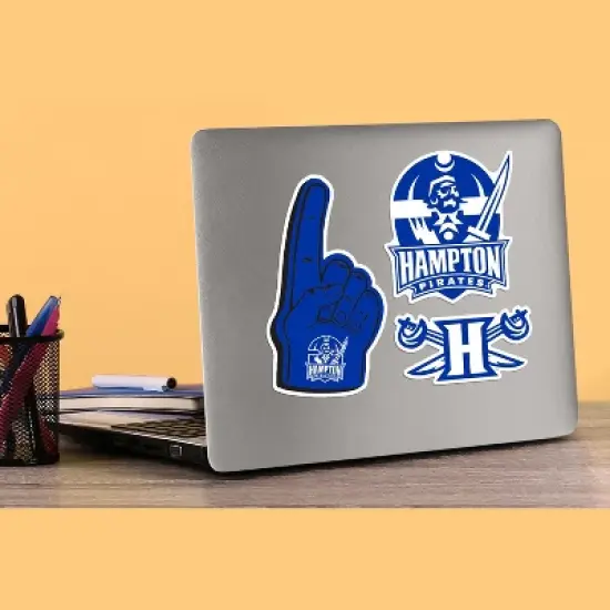 Hampton University 9ct Vinyl Large Deluxe Stickers Variety Pack image {2}