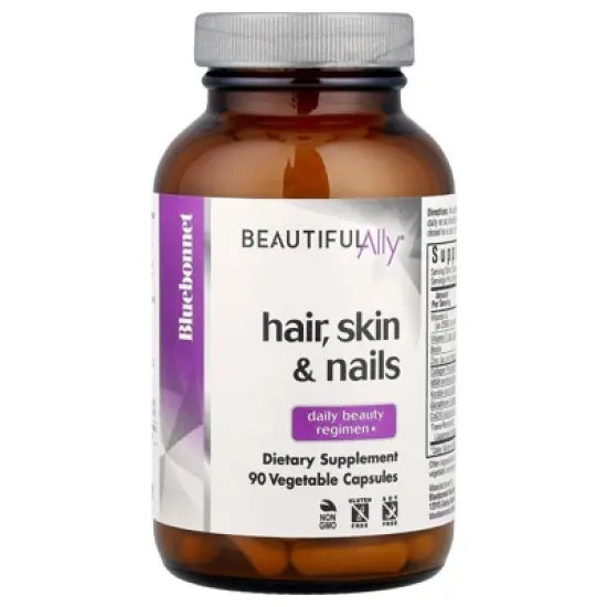 Bluebonnet Nutrition Beautiful Ally&reg;, Hair, Skin & Nails, 90 Vegetable Capsules image {2}