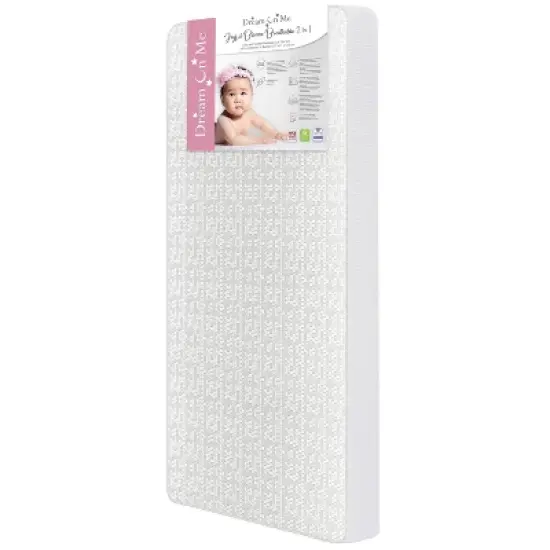 Dream On Me Breathable Orthopedic Firm Fiber Standard Crib Mattress - White image {1}