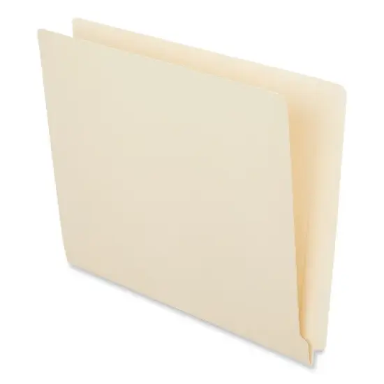 Universal Reinforced End Tab Fastener Folders, 0.75" Expansion, 2 Fasteners, Letter Size, Manila Exterior, 50/Box image {3}