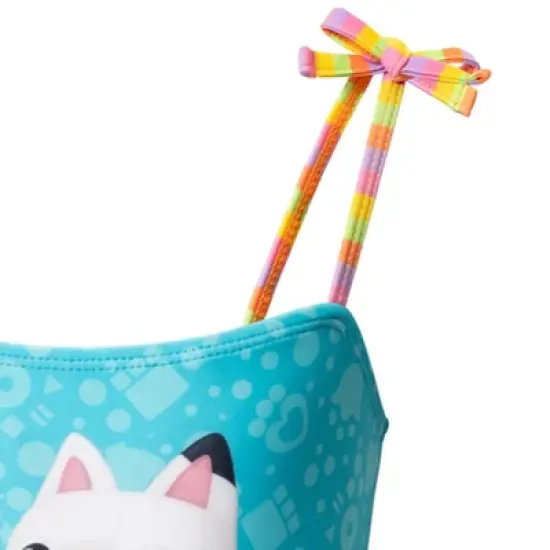 Dreamworks Gabby's Dollhouse Pandy Paws MerCat Girls One Piece Bathing Suit Toddler to Little Kid image {3}