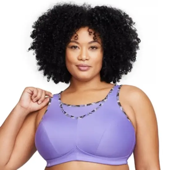 Glamorise Womens No-Bounce Camisole Sports Wirefree Bra 1066 Purple image {5}
