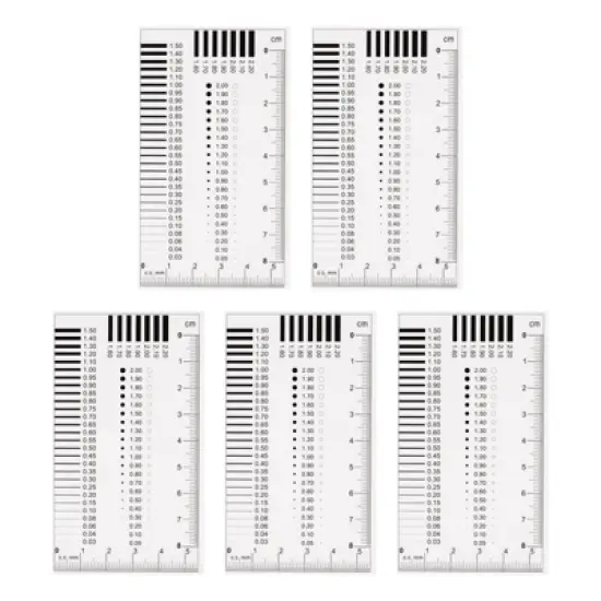 Unique Bargains High Precision SEC Size Estimation Chart Flaw Detection Film Rulers image {6}