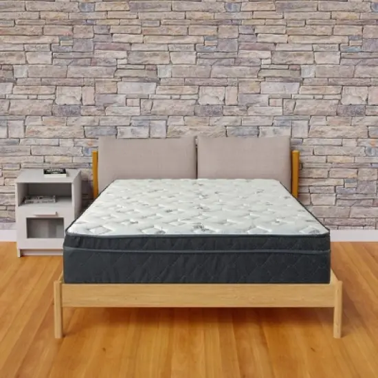 Continental Sleep, 12-Inch Medium Firm Euro Top Single Sided Hybrid Mattress, Compatible with Adjustable Bed image {2}