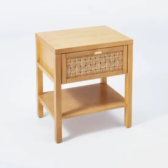Palmdale Nightstand Woven 1 Drawer Natural - Threshold&trade; designed with Studio McGee image {3}