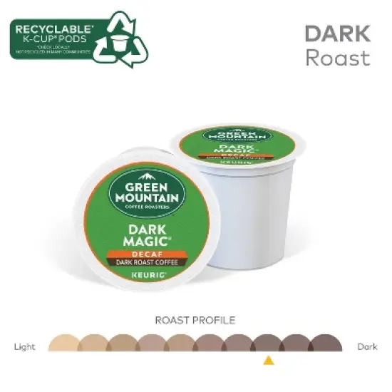 Green Mountain Dark Magic Roast Keurig K-Cup Coffee Pods - Decaf - 24ct image {3}