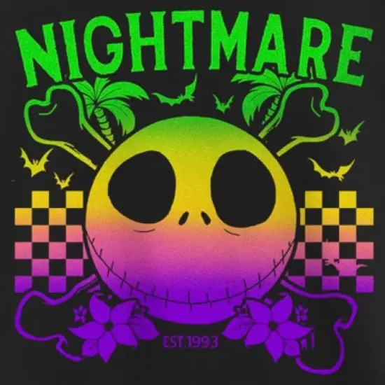 Girl's The Nightmare Before Christmas EST. 1993 Neon Rainbow Jack T-Shirt image {1}