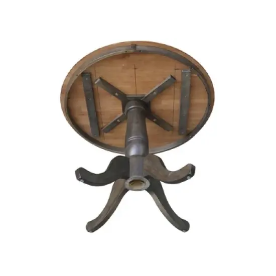 Eric Round Top Pedestal Table Hickory Brown - International Concepts image {3}
