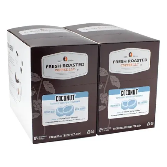 Fresh Roasted Coffee - 48 CT Coconut Flavored Single Serve Pods image {2}