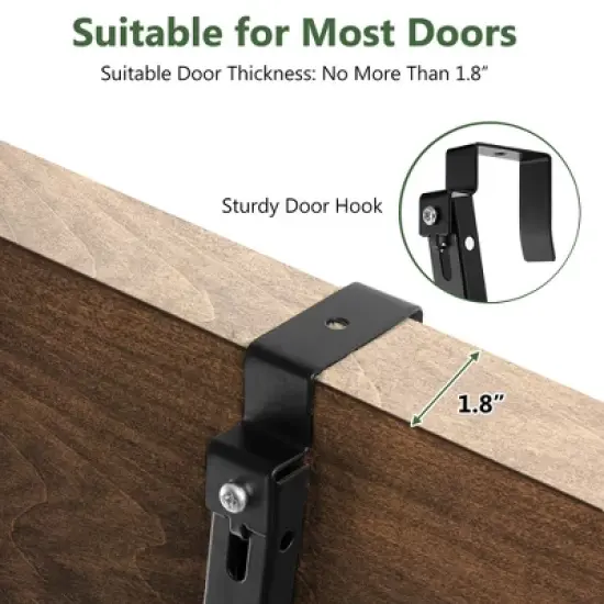 Costway Over The Door Pantry Organizer Wall Mounted Spice Rack w/ 6 Adjustable Shelves image {8}