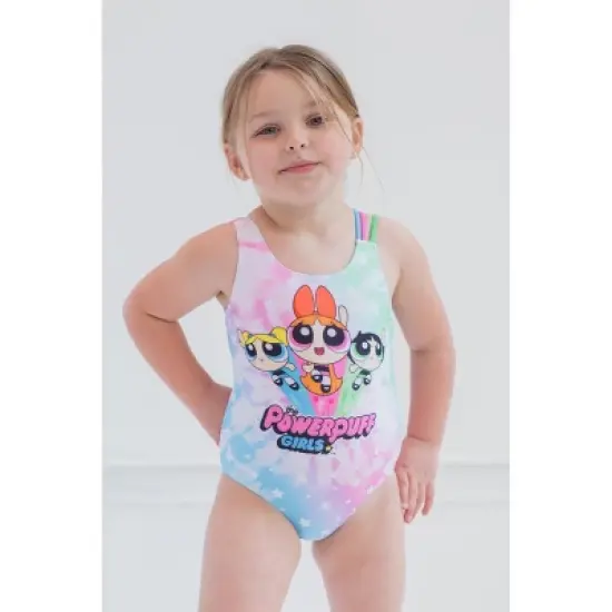 Powerpuff Girls Blossom Bubbles Buttercup One Piece Bathing Suit Little Kid to Big Kid image {1}