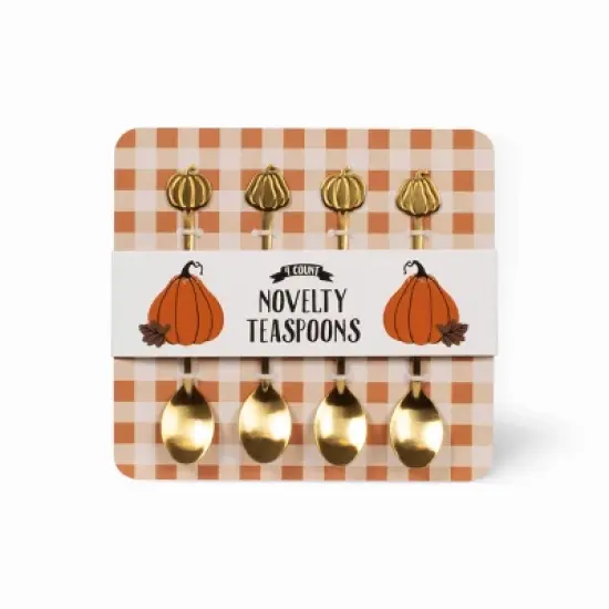 4pk Novelty Stir Spoons Pumpkin - Bullseye's Playground&trade; image {2}