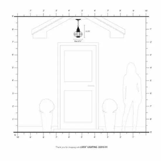 Livex Lighting Newburyport 1 - Light Pendant in  Brushed Nickel image {1}