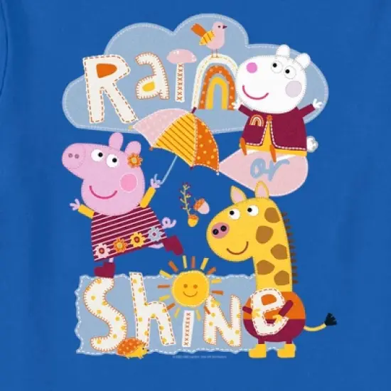 Toddler's Peppa Pig Rain or Shine Embroidery T-Shirt image {1}