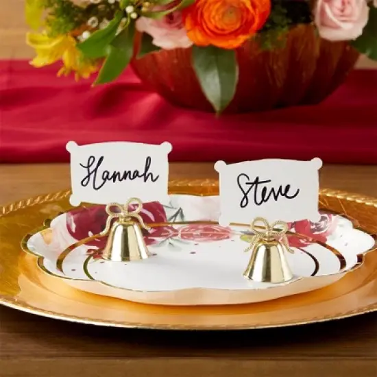 Kate Aspen Kissing Bells Place Card/Photo Holder (Set of 24) image {2}