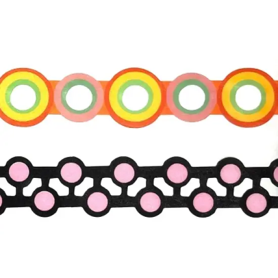 Wrapables Bright Geometric Design Hollow Washi Masking Tape 4M Length Total (Set of 2) image {11}