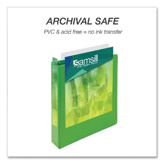Samsill Earth's Choice 1 1/2" 3-Ring View Binders Lime 2/Pack (SAMMP286578) image {2}