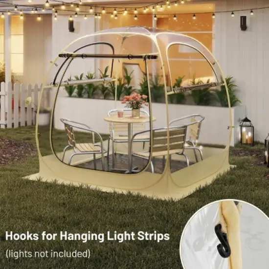 Tangkula 6 x 6 FT Instant Pop up Tent Weatherproof Shelter Sports Tent for 5-6 People image {2}