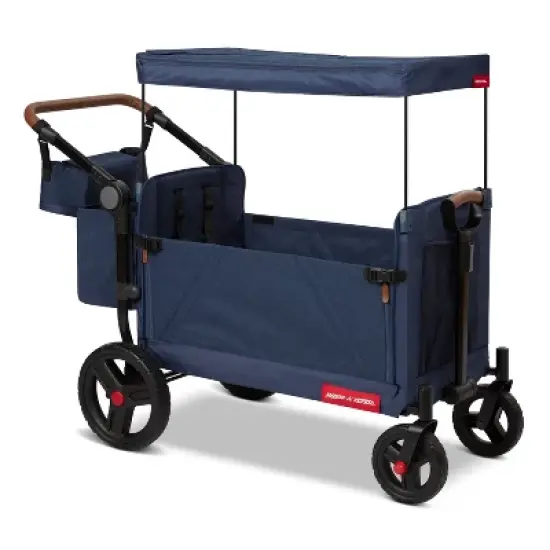 Radio Flyer Atlas Kid and Cargo Stroller Wagon - Blue image {12}