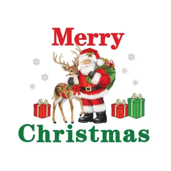 Collections Etc Merry Christmas Santa and Reindeer Garage Door Magnet image {2}