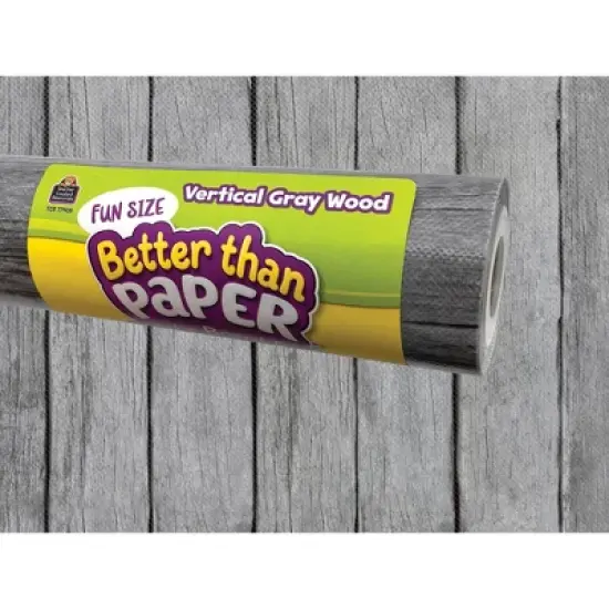 Teacher Created Resources&reg; Fun Size Better Than Paper Bulletin Board Roll Vertical Gray Wood image {2}