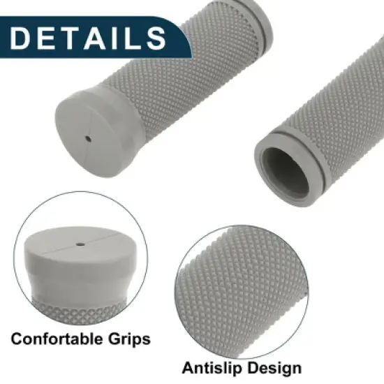 Unique Bargains Bike Handlebar Grips Covers 3.54" Gray 1 Pair image {3}