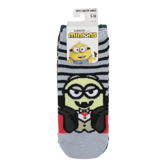 Despicable Me Minions Classic Monsters Costumes Women's 5-Pair Ankle Socks image {6}