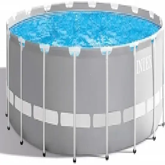 Intex 18ft X 48in Prism Frame Pool Set with Filter Pump, Ladder, Ground Cloth & Cover image {4}